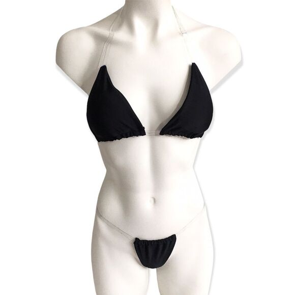 🆕No Tan Line Black Brazilian Bikini - Picture 1 of 6